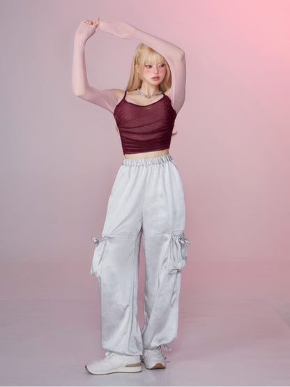 Draped Slim Loose Casual Pants