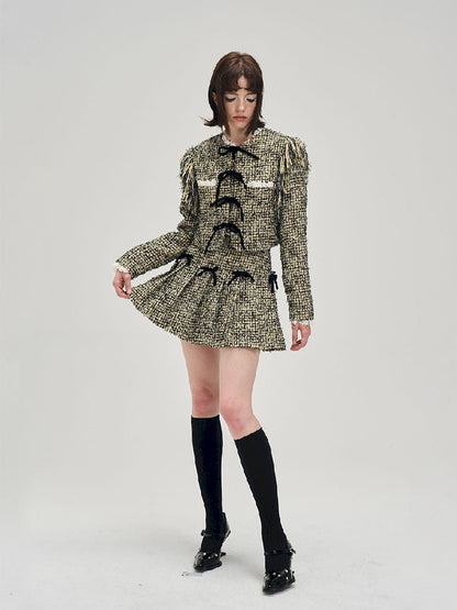 Small Xiangfeng short jacket + half skirt suit