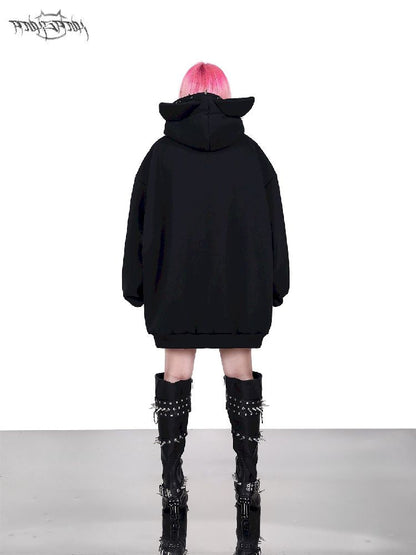 Hooded Studded Rock Punk Genderless Sweatshirt