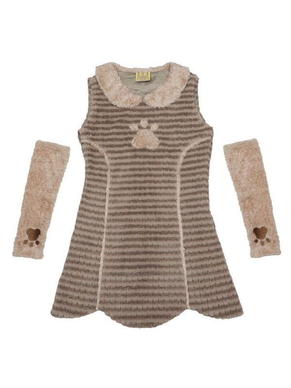 Striped Sleeveless Petal Dress Sleeves