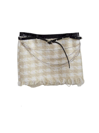 Little Fragrance Chain Ultra Short Half Skirt