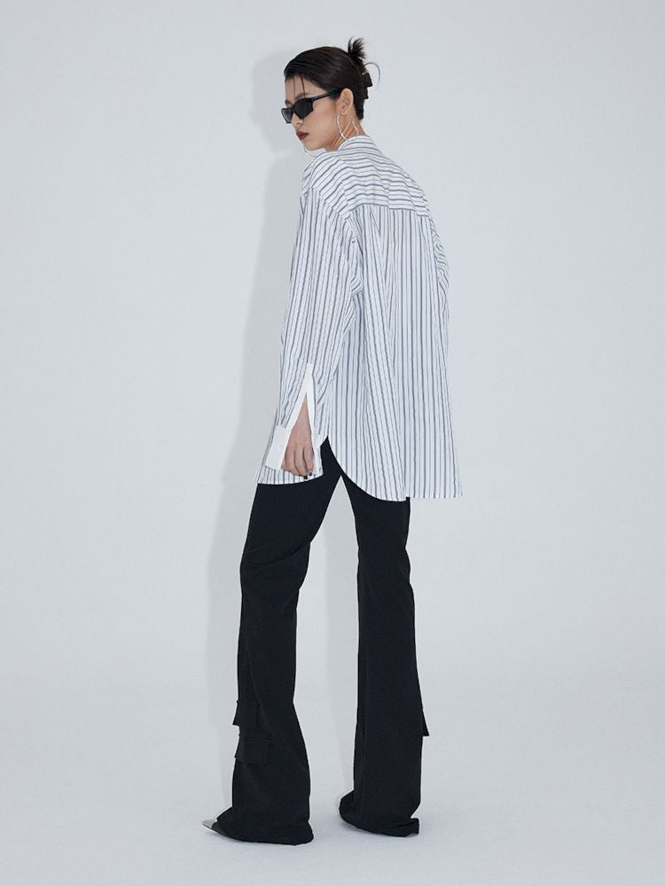 Stripes Loose Long Sleeve Shirt