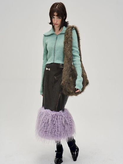 Fur environmental fur essence shoulder bag