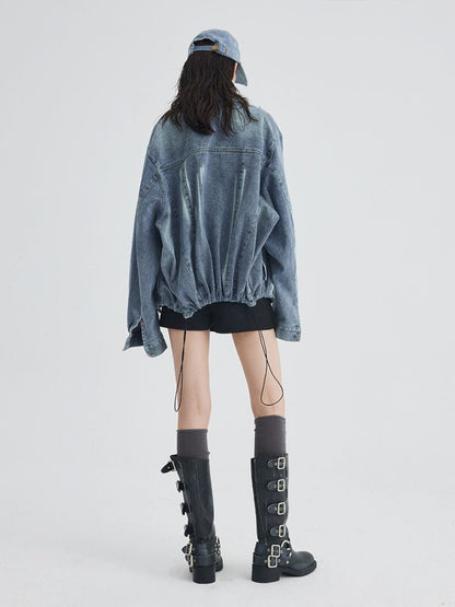 Split Silhouette Denim Jacket