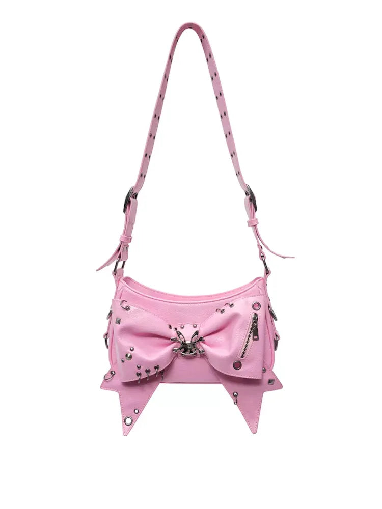 Hardware Decoration Bow Bag