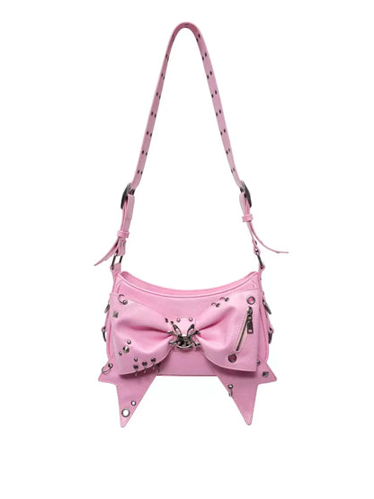 Hardware Decoration Bow Bag