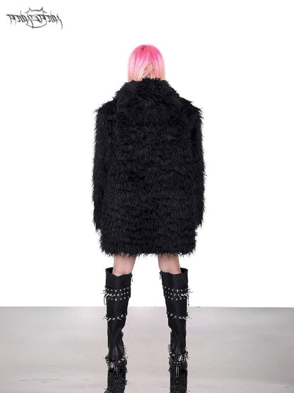 Cat Ear Demon Hooded Punk Fur Coat