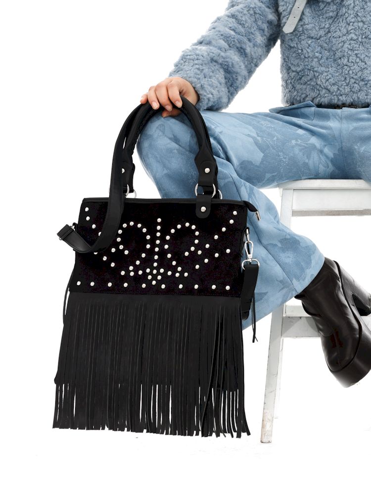 Handheld Crossbody Dual Purpose Tassel Bag