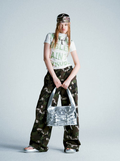 Camouflage full print work trousers