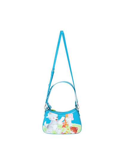 Hundred Illustration Shoulder Crossbody Bag