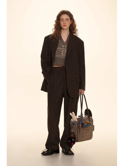 Tweed Copper Button Suit