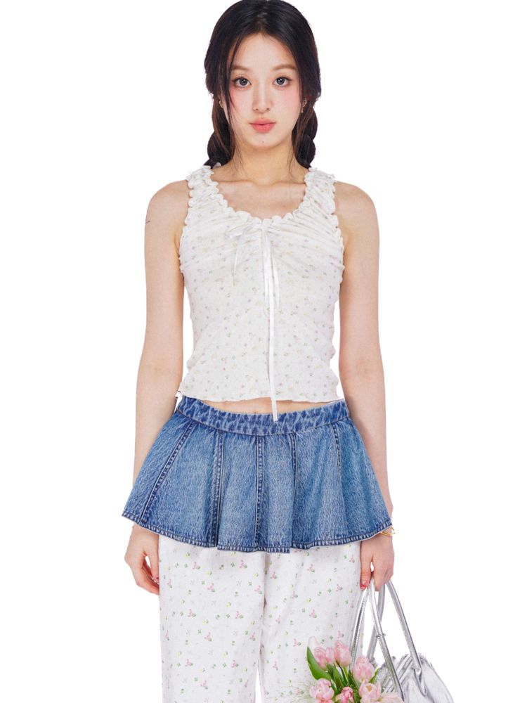 Denim Ultra Short Skirt