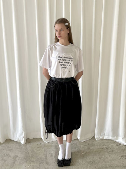 Waist Head Pleated Linen Half Skirt