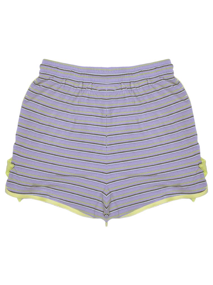 Casual Retro Sporty Purple Striped Star Shorts