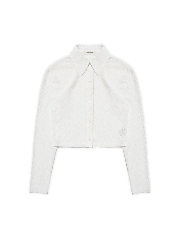 Lightweight Breathable Premium Texture Slim Blouse