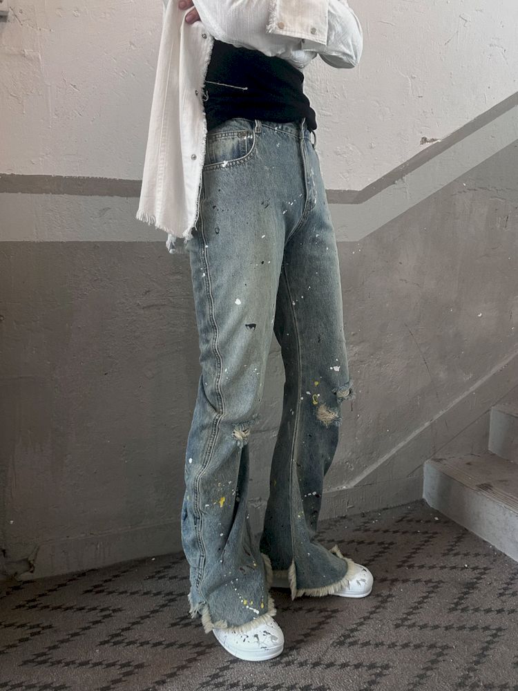 Punk Street Fermented Wash Splash Art Jeans