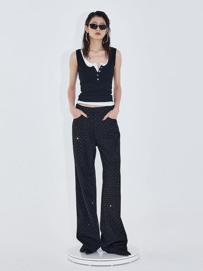 Straight Casual Western Trousers