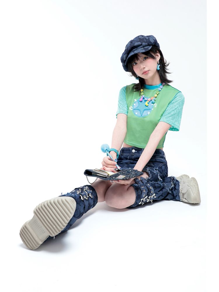 Patchwork Star Short Sleeve T-Shirt