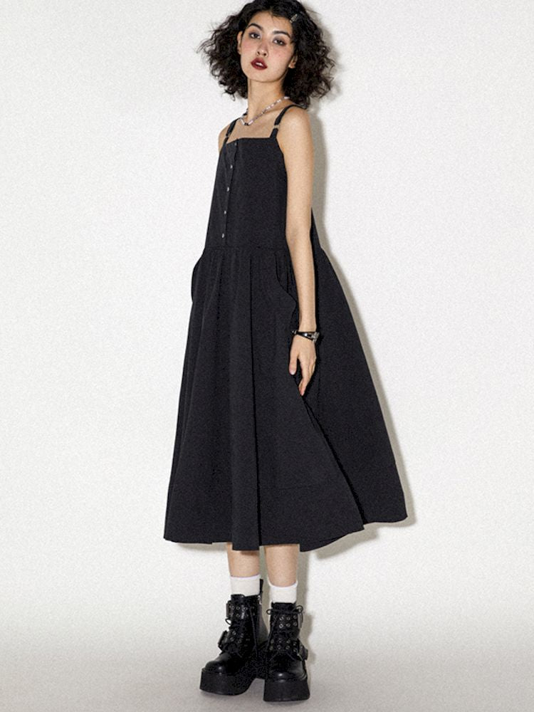 Functional Style Halter A-Line Dress