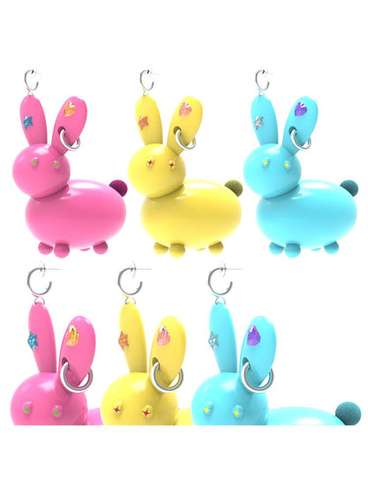 Spooky Colorful Dopamine Rabbit Earrings/Ear Clips