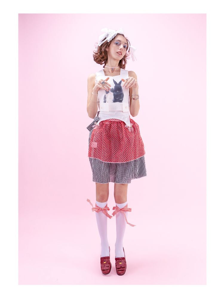 Separate Apron Combination Half Skirt