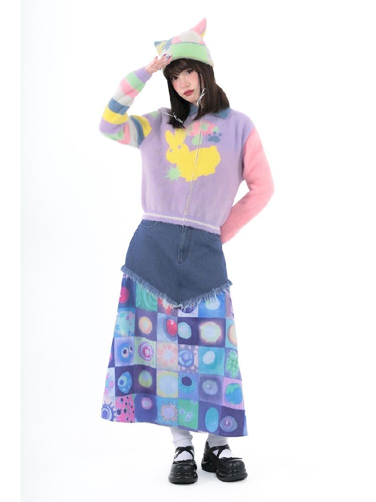 Ghostly Colorful Dopamine Niche Sweater