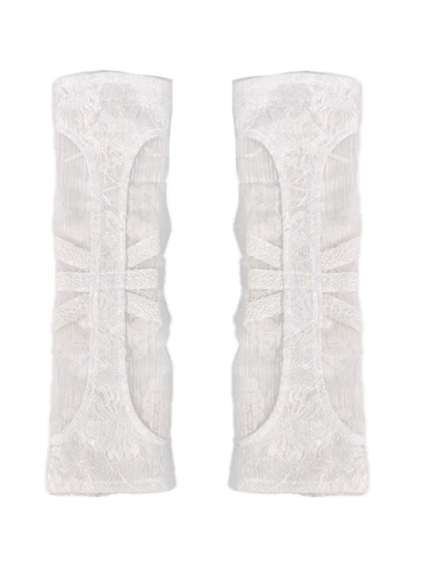 Skeleton Lace Sheer Hand Sleeve Cufflinks