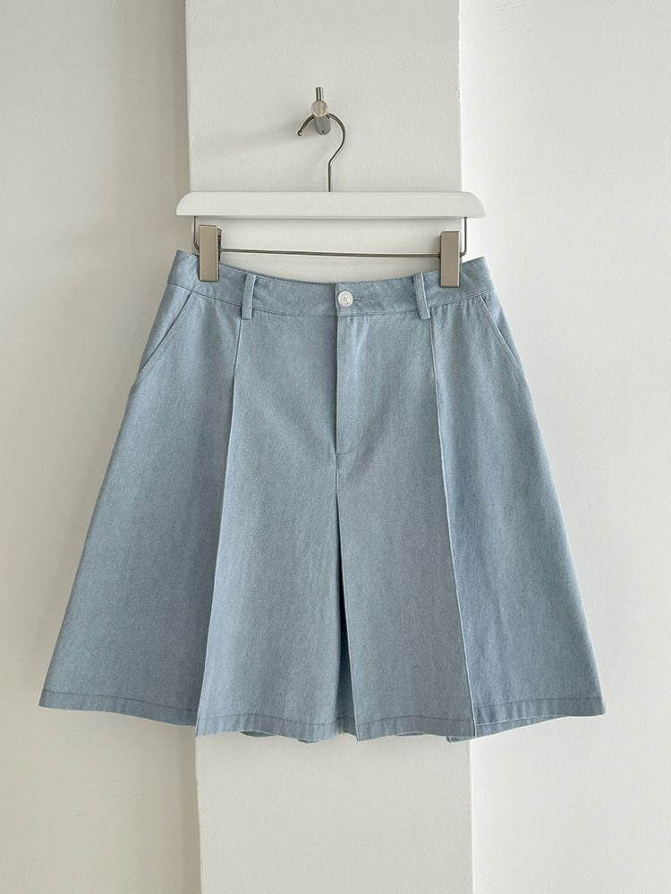 Thin Denim Jacket Half Skirt Set