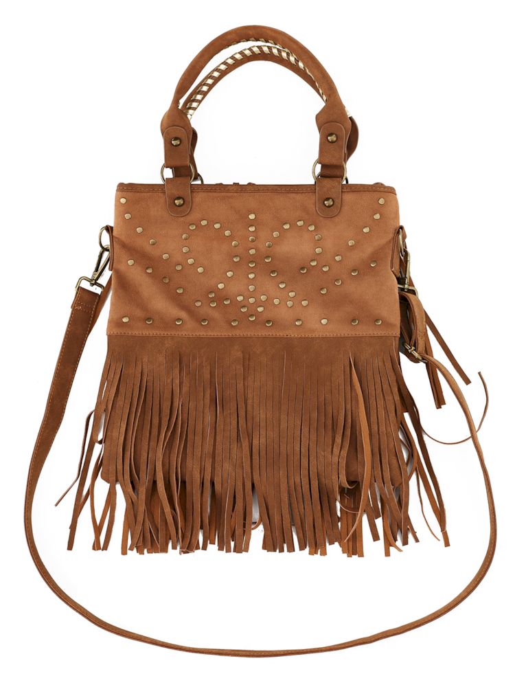 Handheld Crossbody Dual Purpose Tassel Bag