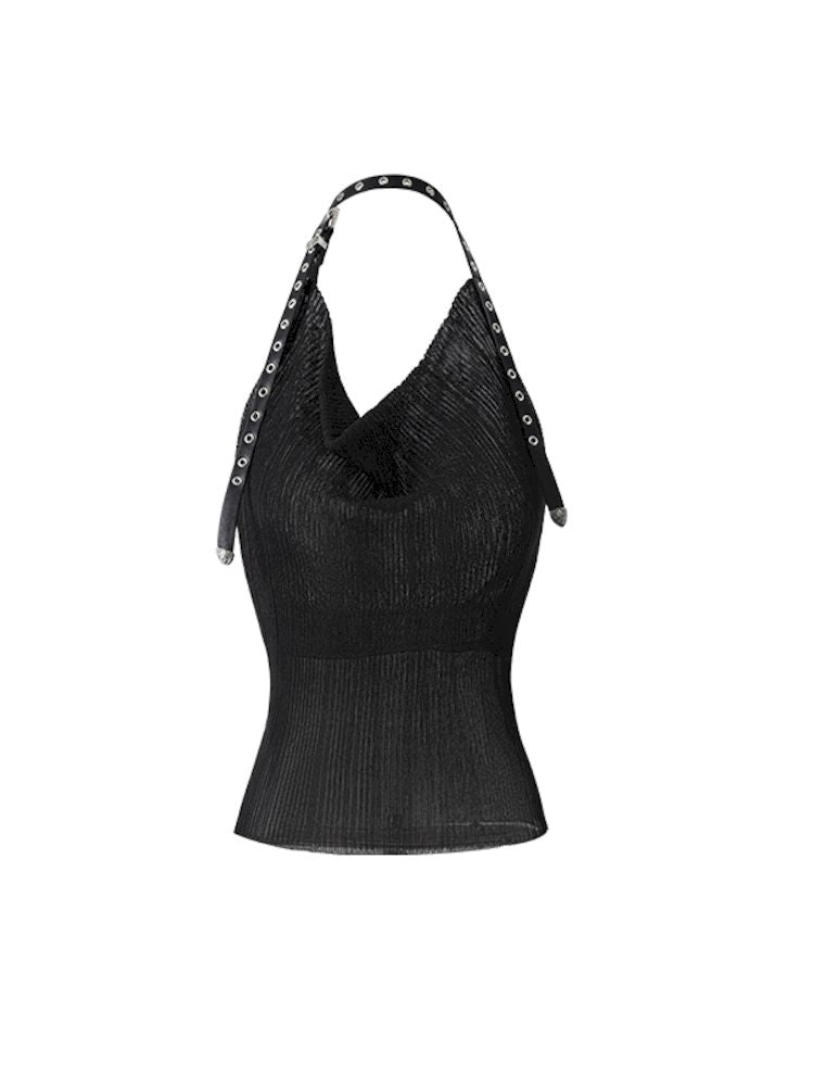 Swing Neck Belt Vest Camisole