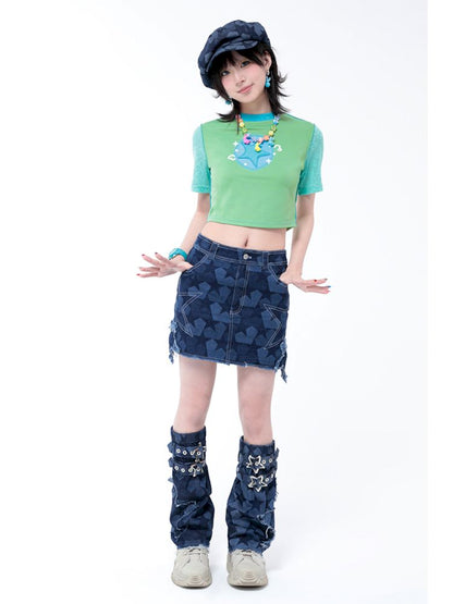 Patchwork Star Short Sleeve T-Shirt