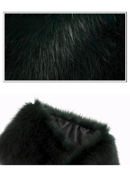 Eco-friendly fur shawl outwear