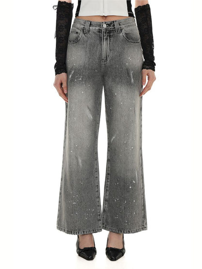 Spray horsebit high waisted nine-minute pants