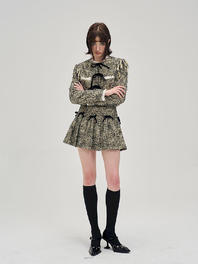 Small Xiangfeng short jacket + half skirt suit