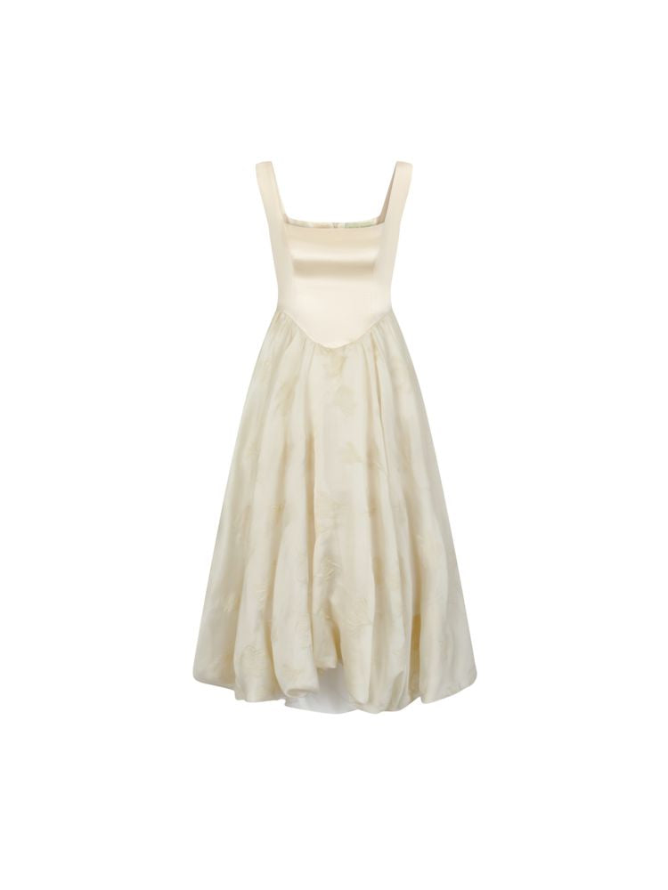 Waisted Big Swing Dress Puffy Dress