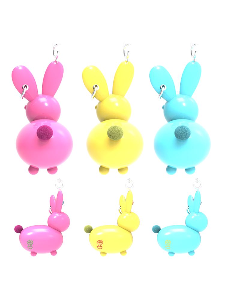 Spooky Colorful Dopamine Rabbit Earrings/Ear Clips