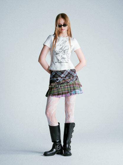 Punk Plaid Pleated Skirt