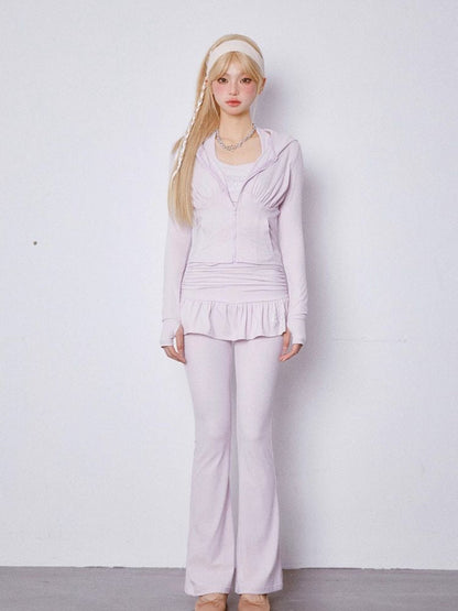 Slim cool feeling sports and leisure three-piece suit