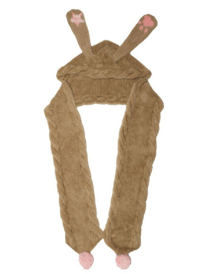 Rabbit Ears Hooded Scarf