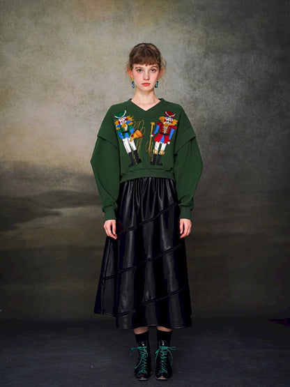 Nutcracker Embroidered Sweatshirt