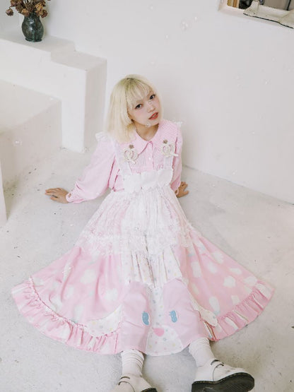 Patchwork Lolita Cake Halter Dress