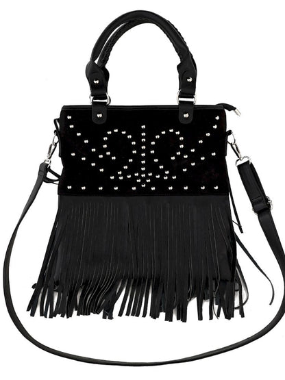 Handheld Crossbody Dual Purpose Tassel Bag