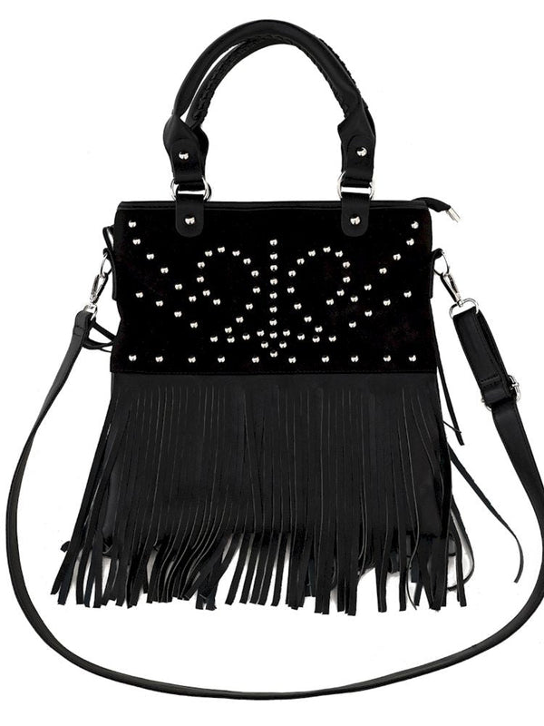 Handheld Crossbody Dual Purpose Tassel Bag