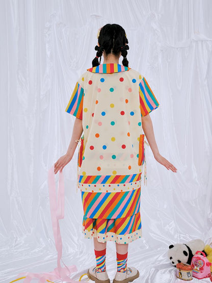 Rainbow Diary Shirt Dress