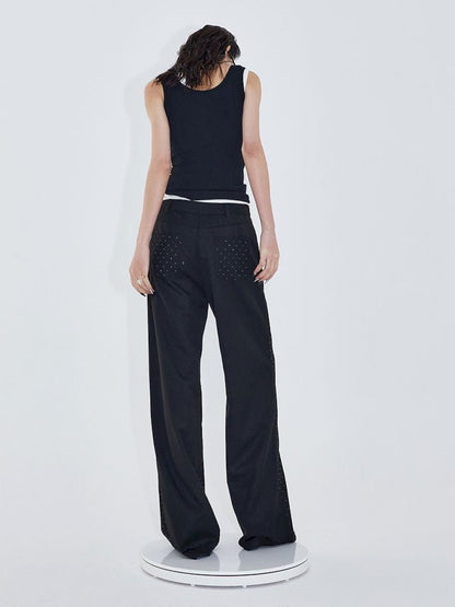 Straight Casual Western Trousers