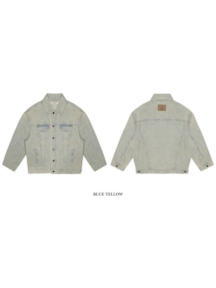 Nostalgia Heavy Wash Carved Hardware Loose Denim Jacket