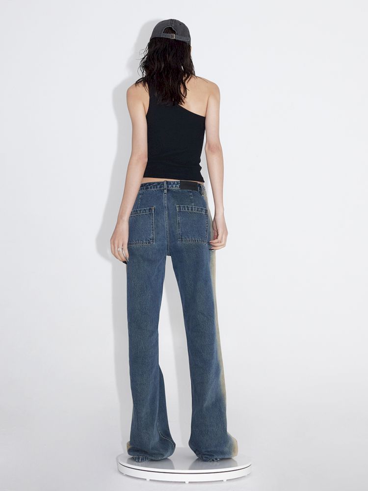 Mud Blue Old Loose Skinny Jeans