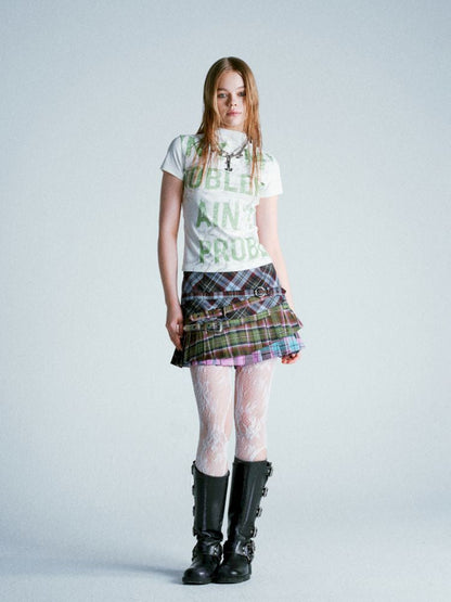 Punk Plaid Pleated Skirt