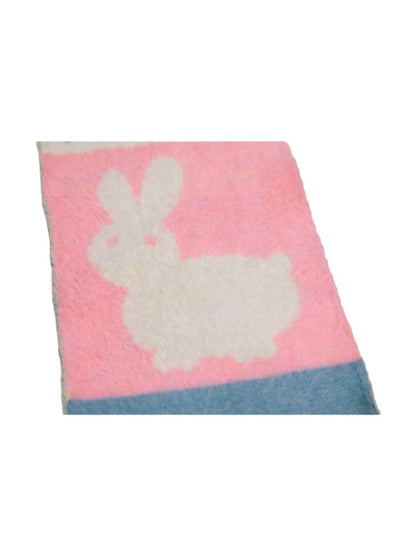 Rabbit Jacquard Knit Scarf