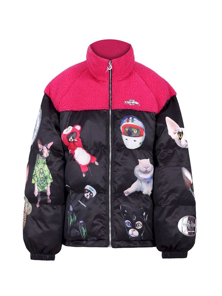 Cat Star People World Impact Color Loose Jacket